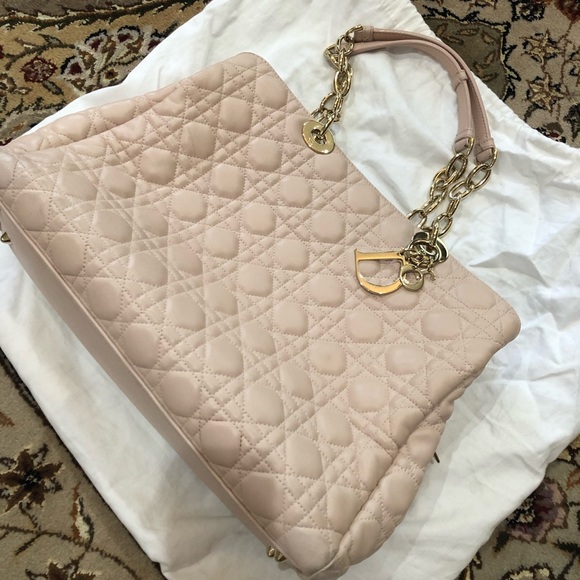 Authentic Dior tote in light pink calfskin - Picture 1 of 7
